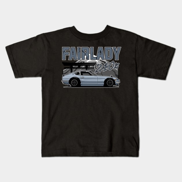 Fairlady 240Z S30 Side View Kids T-Shirt by idrdesign